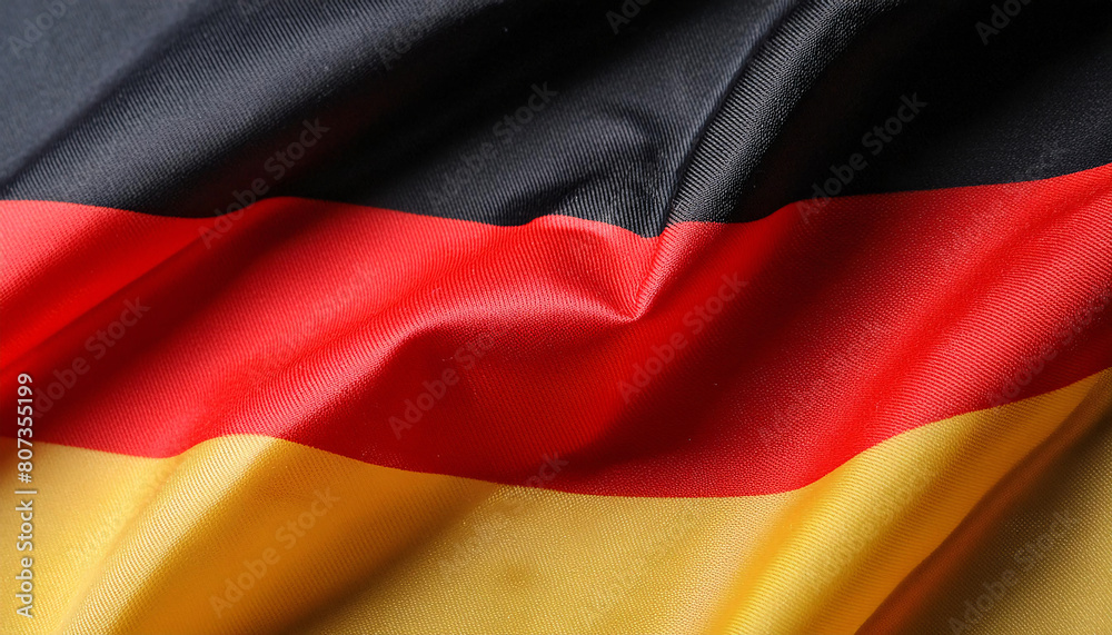 Naklejka premium Realistic Artistic Representation of the Germany waving flag