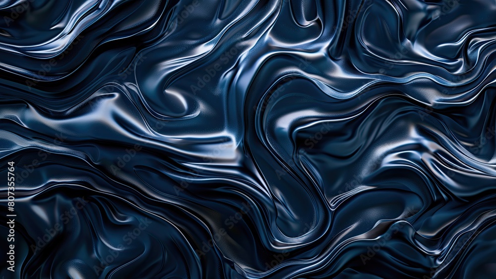 Obraz premium Dark blue abstract wave swirl background