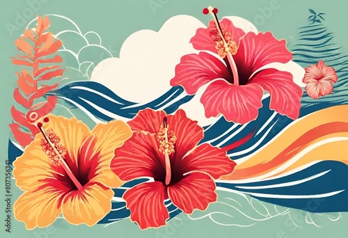 Fondo de cayenas pintadas