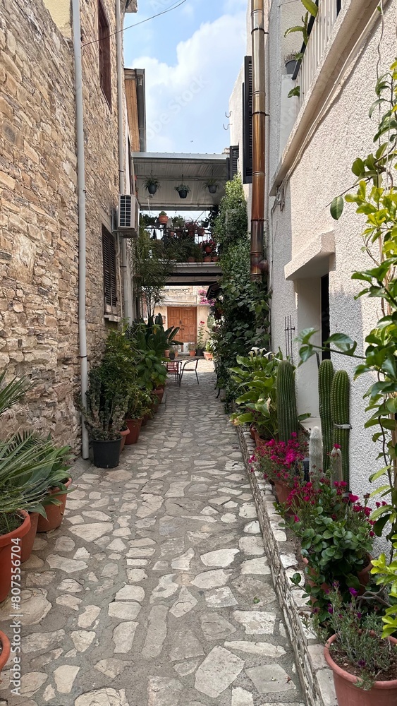 Narrow street, Cypriot village. Lefkara village