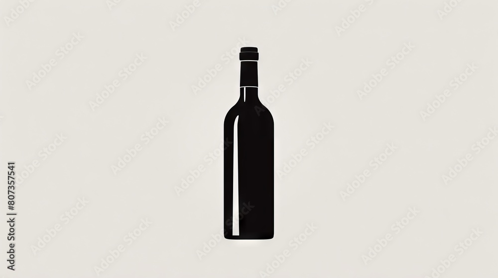 A bottle of wine logo design