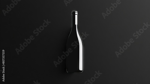 A bottle of wine logo design