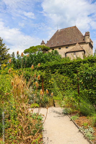 Castle Yvoire and Garden of Five Senses in Yvoire  France