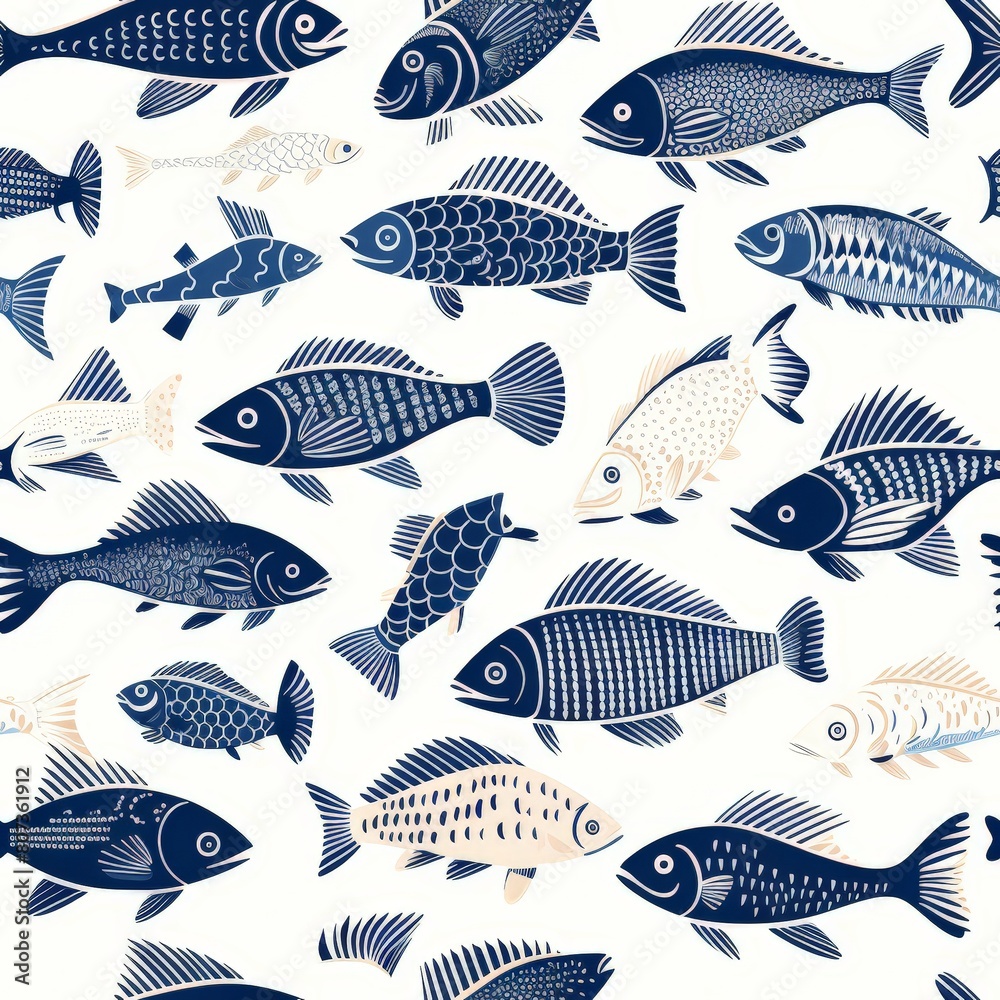 Seamless Fish Pattern Compilation
