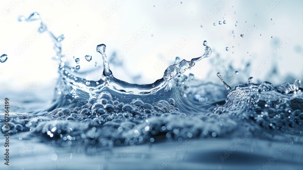 Up close view of water with bubbles forming on the surface, creating a dynamic and lively texture. Up close view of water with bubbles forming on the surface, creating a dynamic and lively texture.