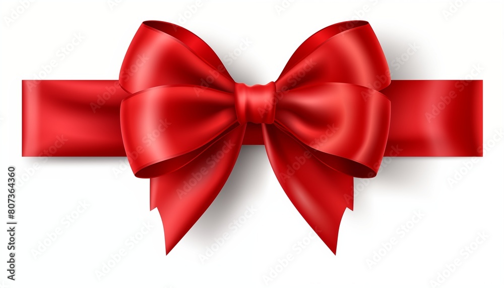 red bow isolated on white red bow isolated on white