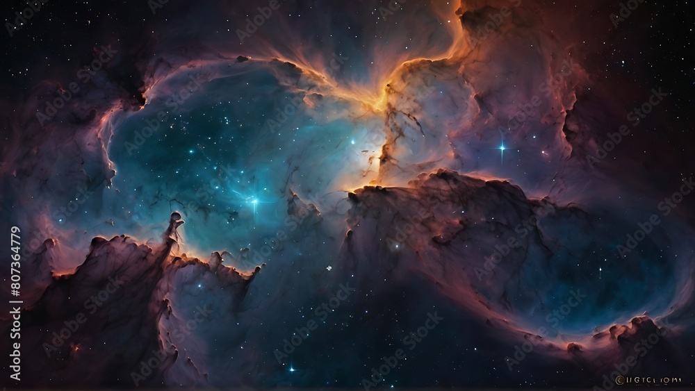 Infinite Beauty: Celestial Nebula in the Milky Way Galaxy
