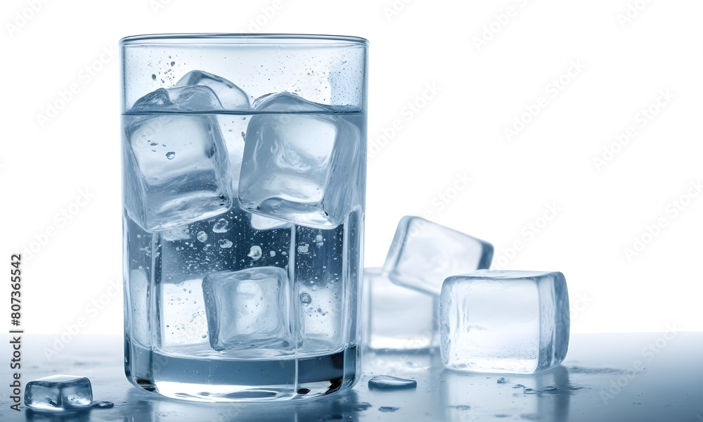 A glass filled with clear carbonated water or soda, with ice cubes floating in it. The background is blurred , suggesting the focus is on the glass and its contents. A glass filled with clear carbonated water or soda, with ice cubes floating in it. The background is blurred , suggesting the focus is on the glass and its contents.