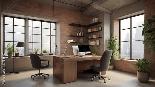 Positive Office Atmosphere  Smiling Men and Women in Glass Corner Workspace