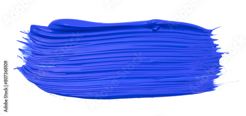 High-resolution image of a textured blue acrylic paint smear