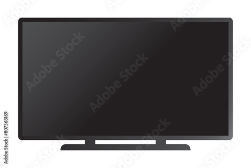 TV flat screen lcd, plasma, tv mock up.HD monitor mockup. Modern video panel black flats creen. Isolated on white background. Widescreen show your business presentation on display device.	