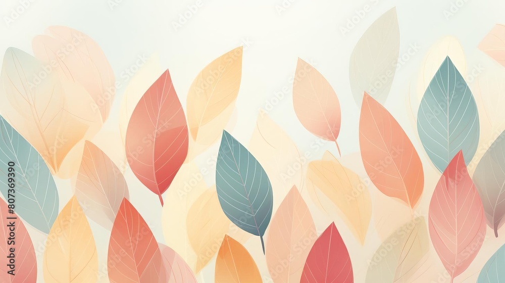 A colorful leafy background with many different colored leaves