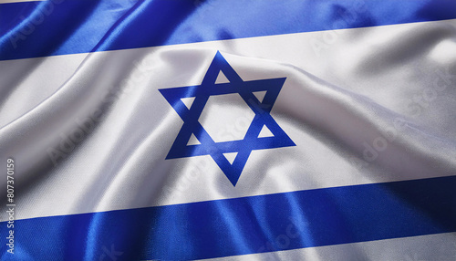 Realistic Artistic Representation of Israel waving flag