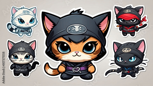 ninja cat sticker