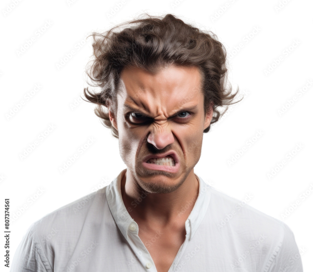 PNG Male angry face portrait shouting adult.