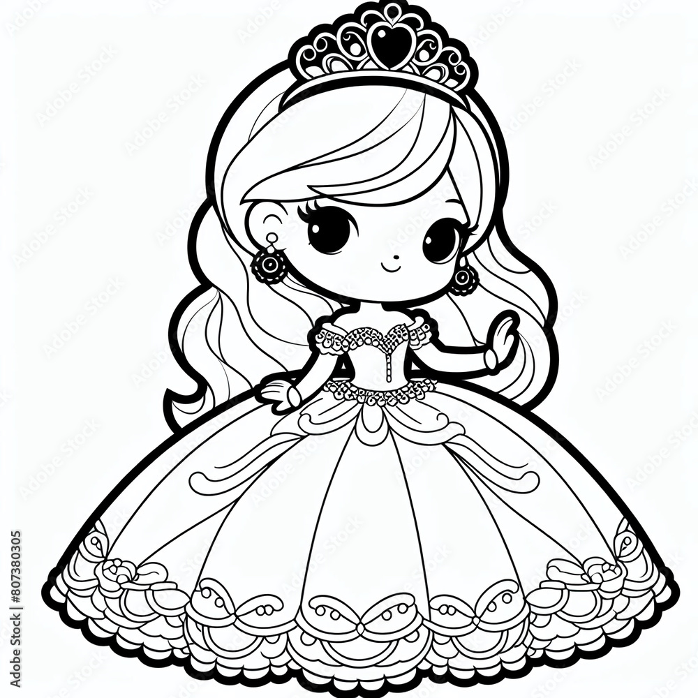 Fototapeta premium Princess coloring 