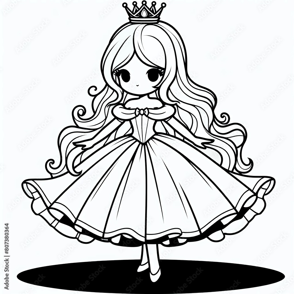Fototapeta premium Princess coloring 