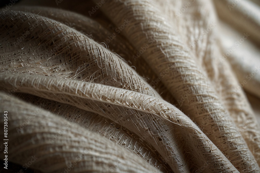 Close-up view of soft colored textured fabric Close-up view of soft colored textured fabric
