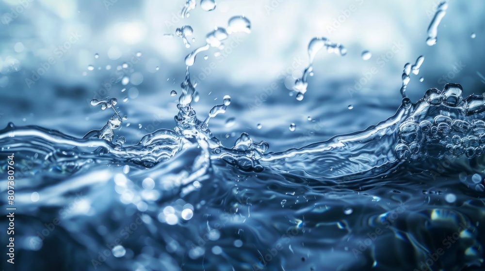 Water splashes on the surface of the lake, creating ripples and droplets in motion. Water splashes on the surface of the lake, creating ripples and droplets in motion.