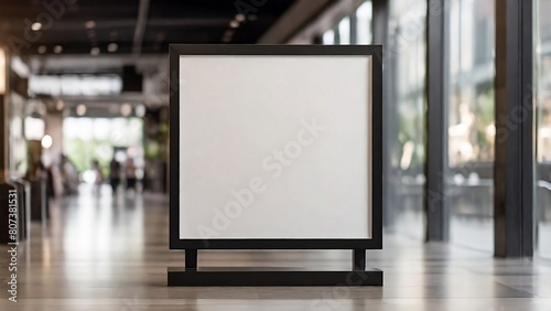 Display blank clean screen or signboard mockup for offers or advertisement in public area concept generative ai