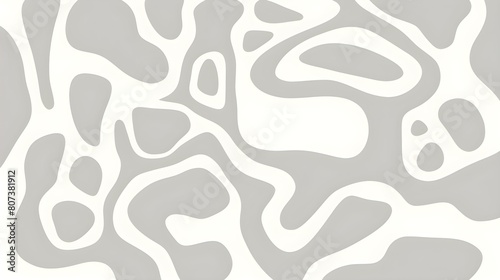 Wallpaper Mural Organic Shapes in white Tones. Flat and minimalistic Wallpaper Torontodigital.ca