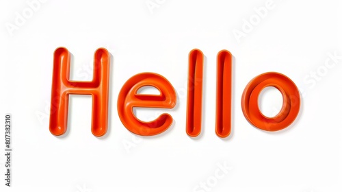 The word Hello created in Serif Typography.