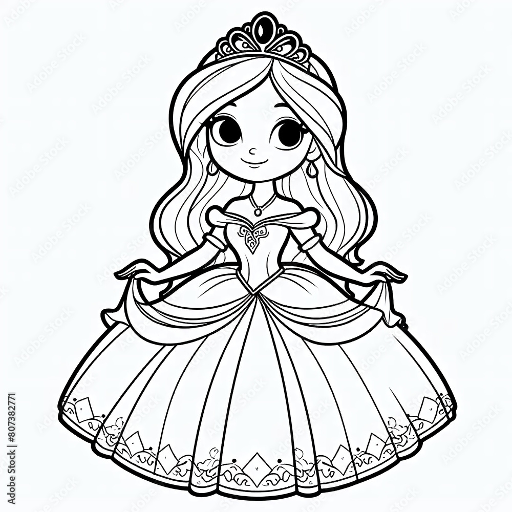 Fototapeta premium Princess coloring 
