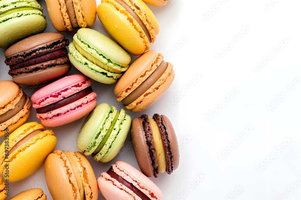 Colorful macarons isolated on background Colorful macarons isolated on background