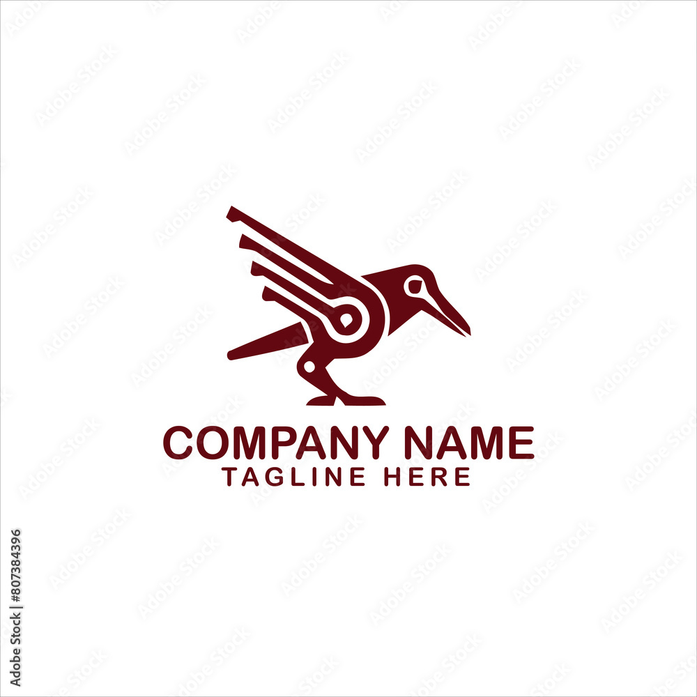 Abstract eagle logo design
