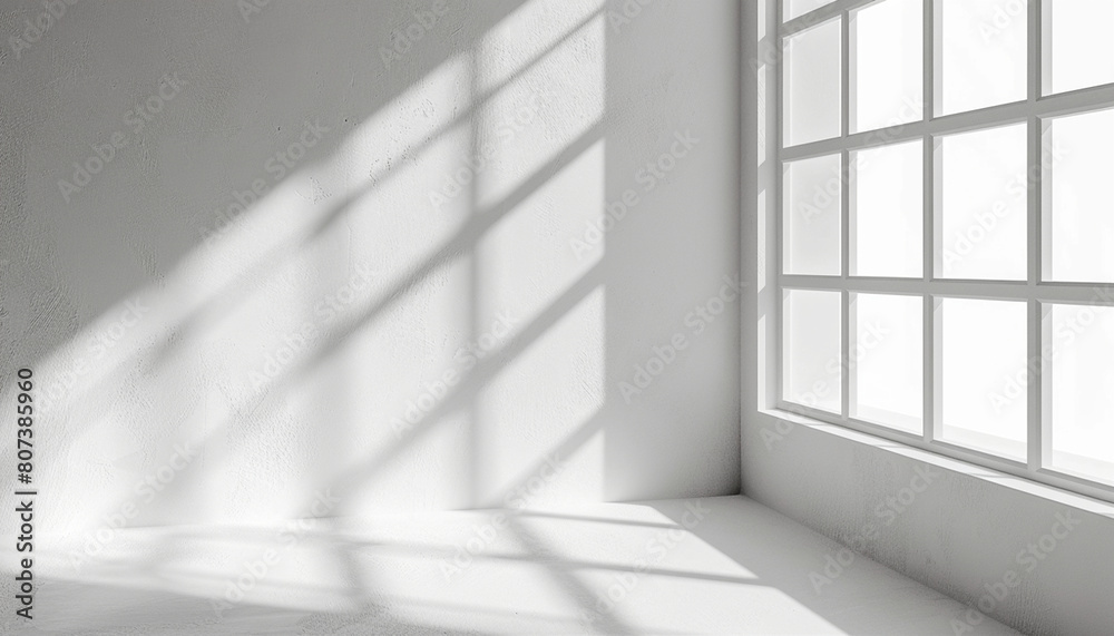 Minimalist architecture with light and shadows through window Minimalist architecture with light and shadows through window