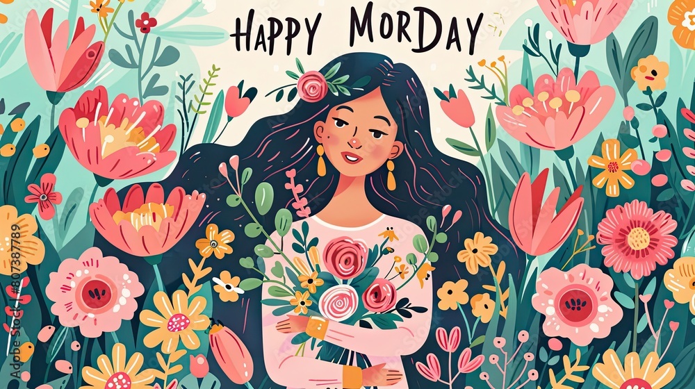 Happy Mother's Day Greeting Card Happy Mother's Day Greeting Card