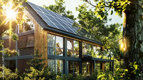 Wallpaper Mural Modern Eco-Friendly Home with Passive Solar Design Torontodigital.ca