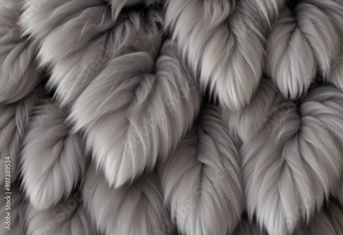 Closeup of long, wavy colored fur or hair