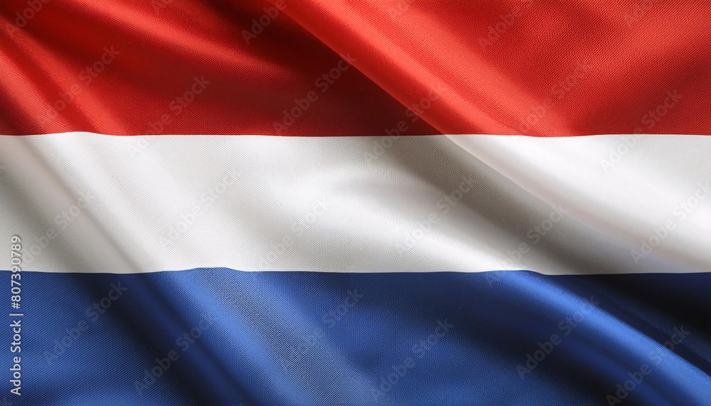 Realistic Artistic Representation of Netherlands waving flag Realistic Artistic Representation of Netherlands waving flag