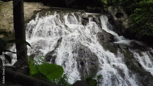 waterfall in green rainforest waterfall in the mountain jungle baliindonesia travel SBV 347417880 4K  photo