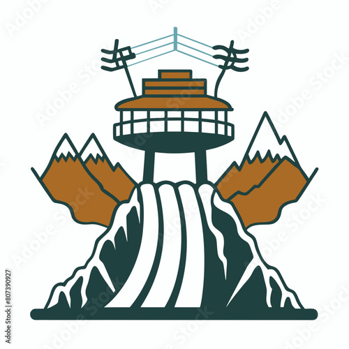 Hydroelectric Dam Power Generation Vector - Renewable Energy Source, Water Turbine