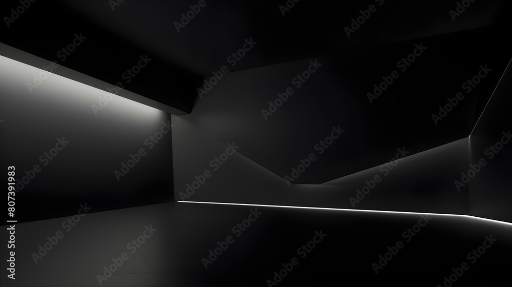 Empty black Studio Background with beautiful Lighting. Modern Space for Product Presentation Empty black Studio Background with beautiful Lighting. Modern Space for Product Presentation
