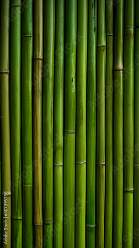 Green bamboo wall background