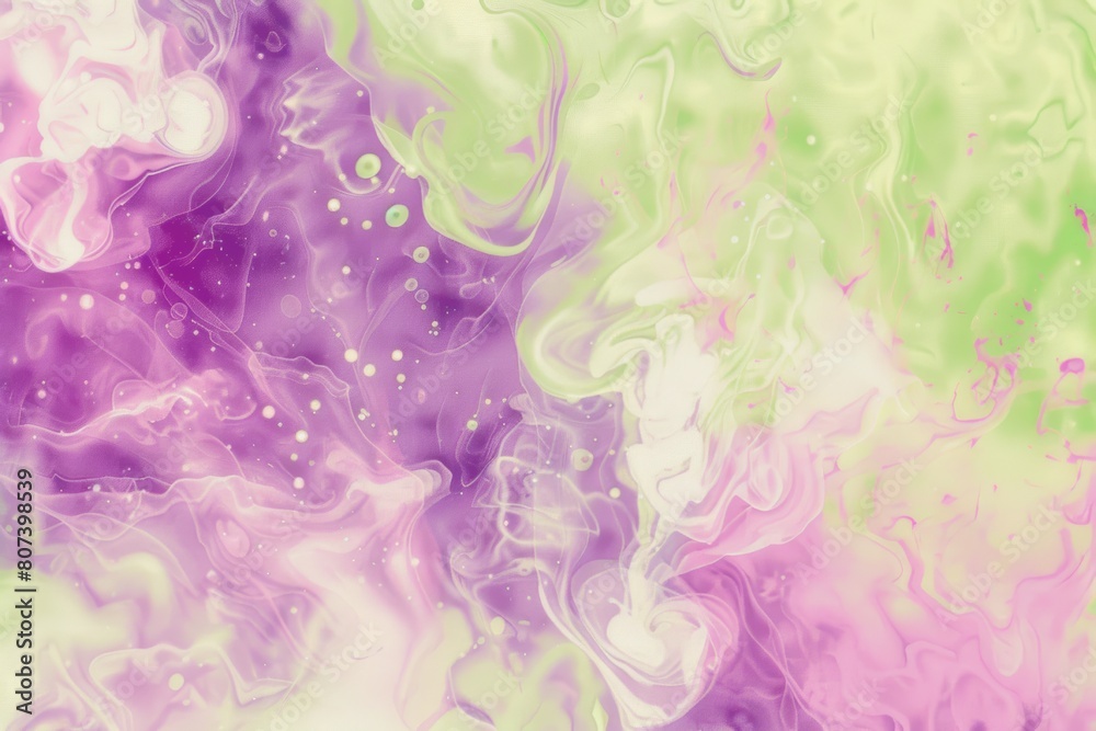 abstract pastel lime green and lilac purple blobs background