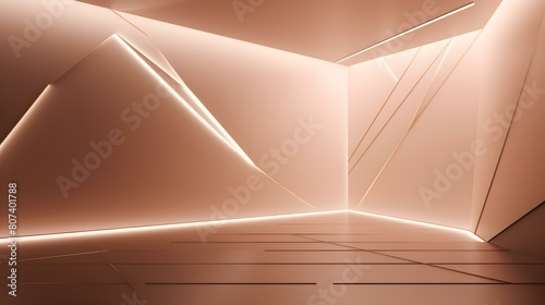 Wallpaper Mural Empty rose gold Studio Background with beautiful Lighting. Modern Space for Product Presentation Torontodigital.ca