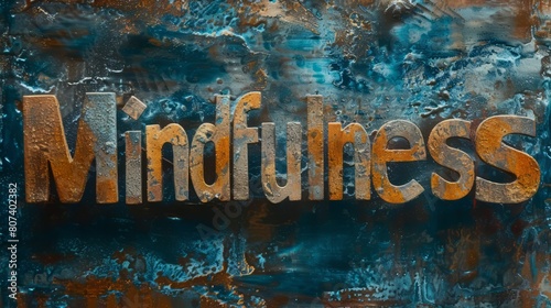 Copper Patina Mindfulness concept art poster.