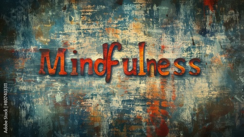 Glossy Surface Mindfulness concept art poster.