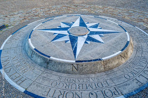 Compass rose in Burgos, Spain