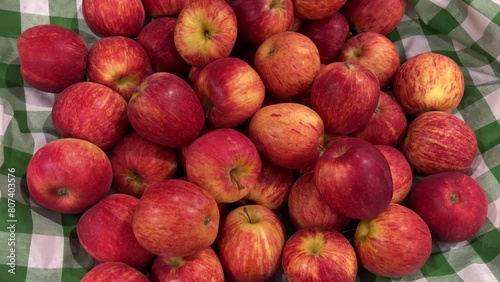 red apples in the market, closeup of red apples in the grocery market