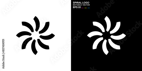 Vector design template of spiral logo. Laps, repeats, reloads, speed. Symbol icon EPS 10