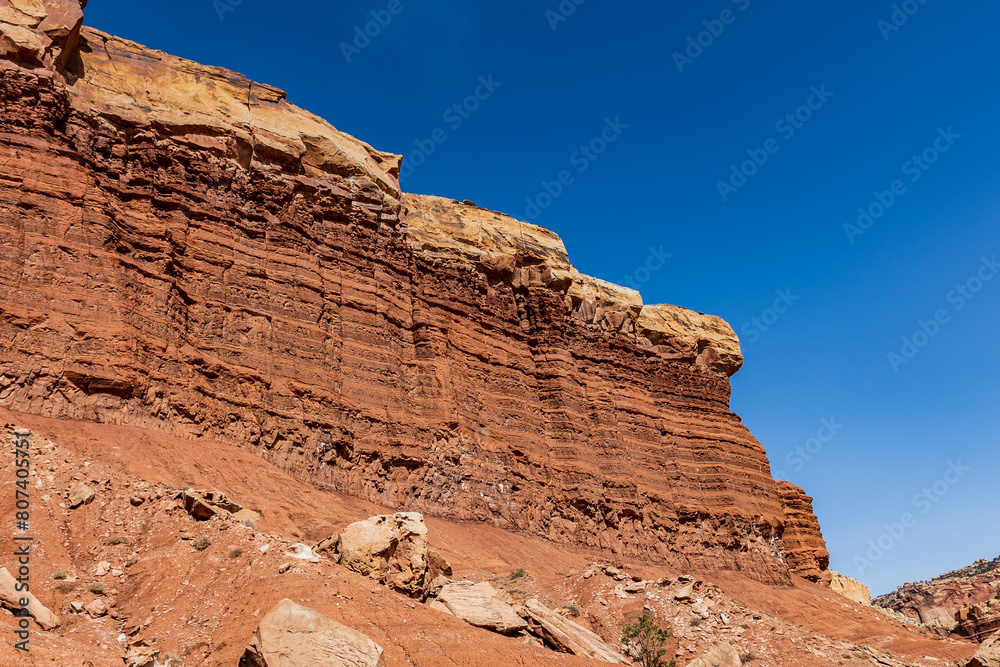 Fototapeta premium Beautiful sandstone formations at Capitol Reef National Park.