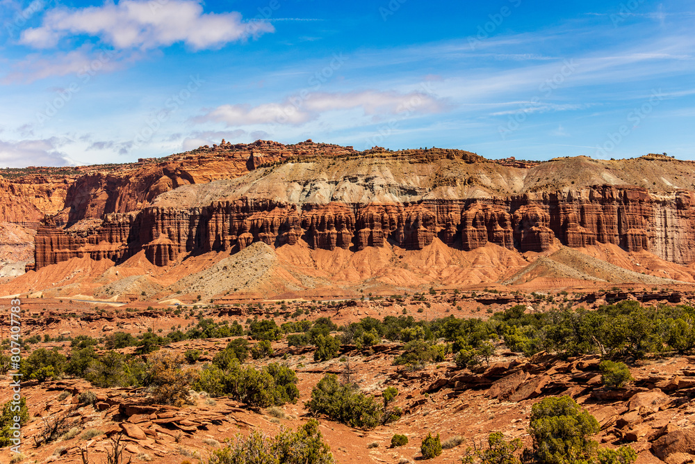 Fototapeta premium Beautiful landscape view of Capitol Reef National Park.
