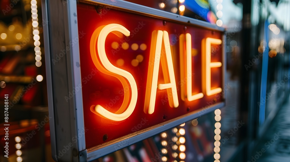 Sale announcement text sign