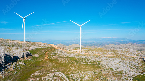 Aerial photo from drone to Sierra Gorda de Loja Mountain range. 
Loja, province of Granada, Andalusia,Spain
 photo
