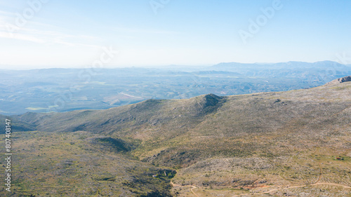 Aerial photo from drone to Sierra Gorda de Loja Mountain range. 
Loja, province of Granada, Andalusia,Spain
 photo
